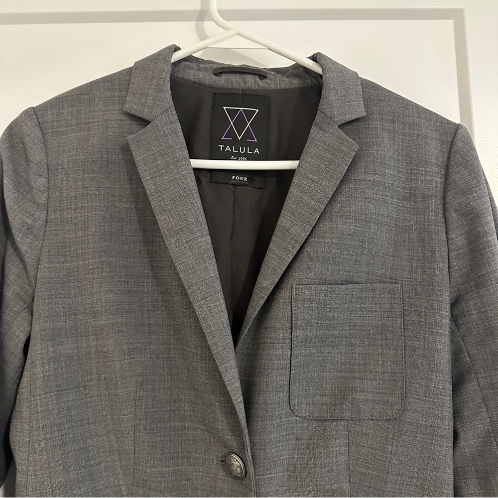 Aritzia Talula Charcoal Wool Blend Blazer Size 4 Women’s - Picture 4 of 8
